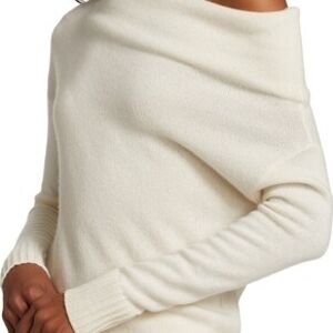 Halston Heritage Off-Shoulder Cream Sweater
